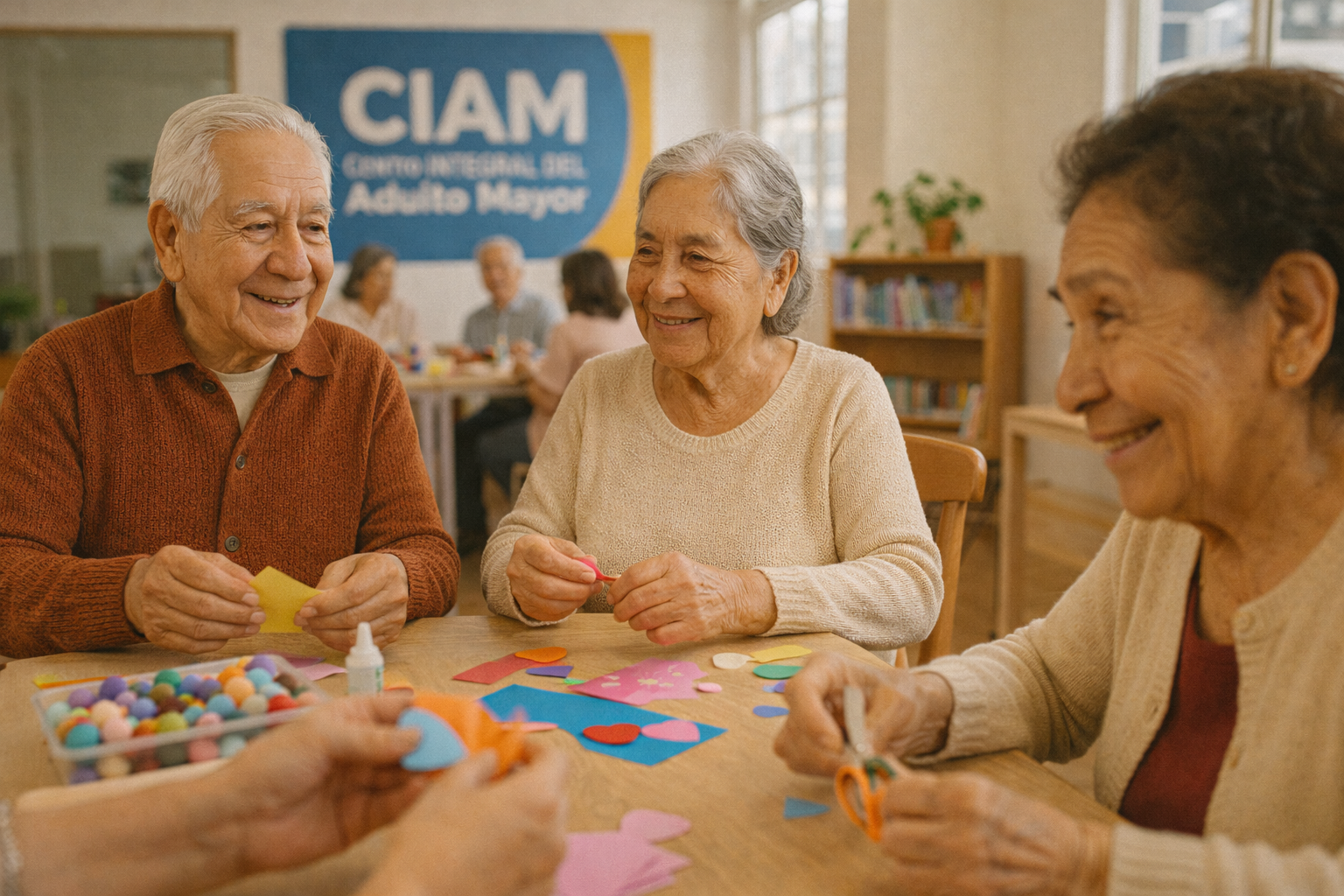Adultos mayores participando en actividades del CIAM en Perú